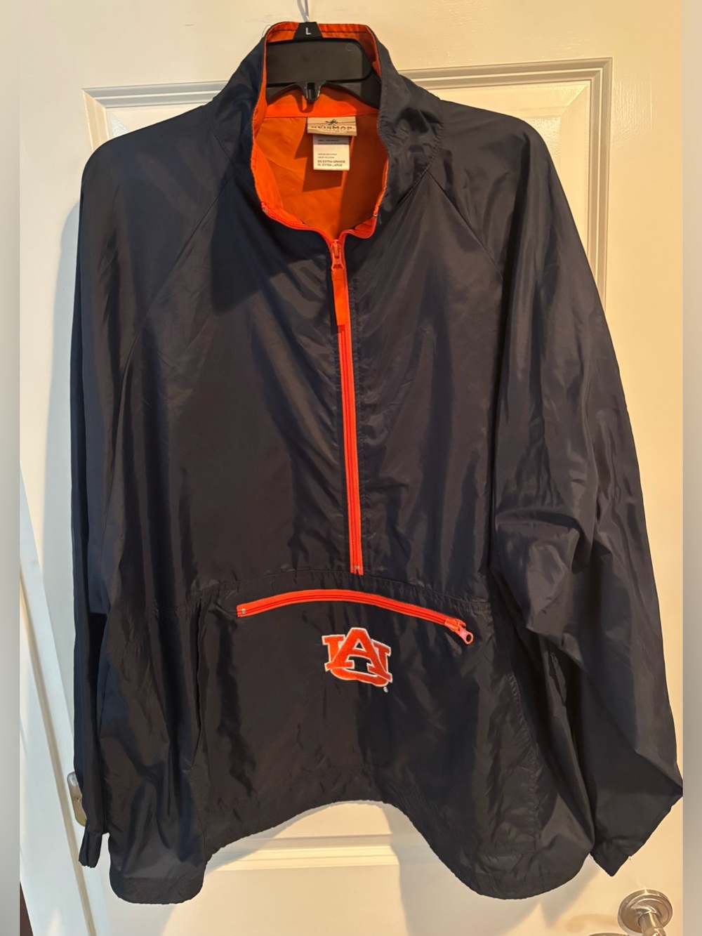 Vintage Reebok Heisman Auburn Tigers XL Hooded Pullover Windbreaker Jacket